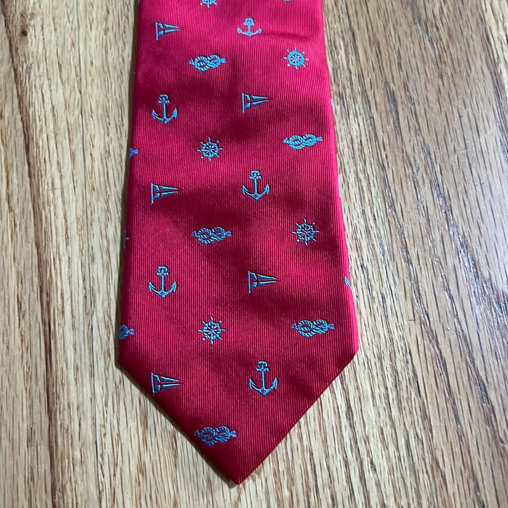 Ted Baker London Men’s Necktie, Red Nautical Print